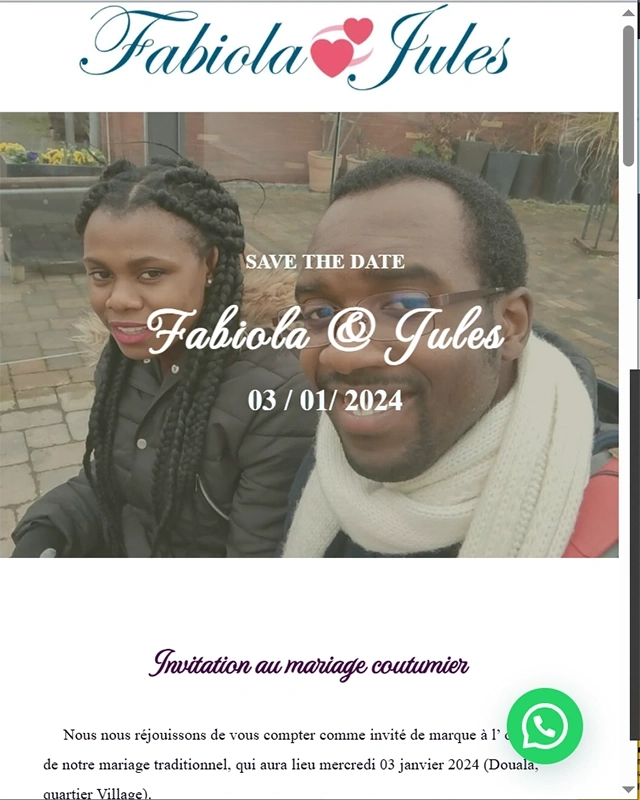 fabiola and jules save the date